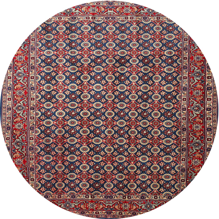Round Traditional Camel Brown Persian Rug, tr1375