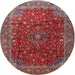 Round Traditional Pink Persian Rug, tr1383