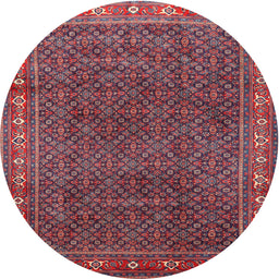 Round Traditional Rose Purple Persian Rug, tr1384