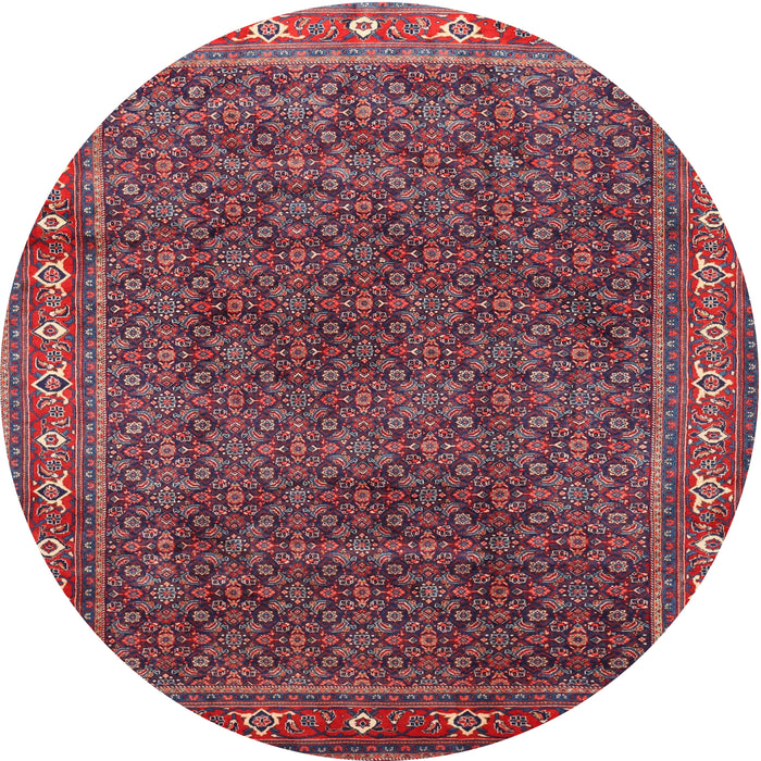 Round Traditional Rose Purple Persian Rug, tr1384