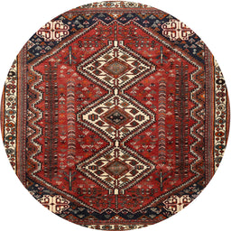 Square Machine Washable Traditional Crimson Red Rug, wshtr1387