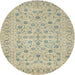 Square Machine Washable Traditional Brown Rug, wshtr138