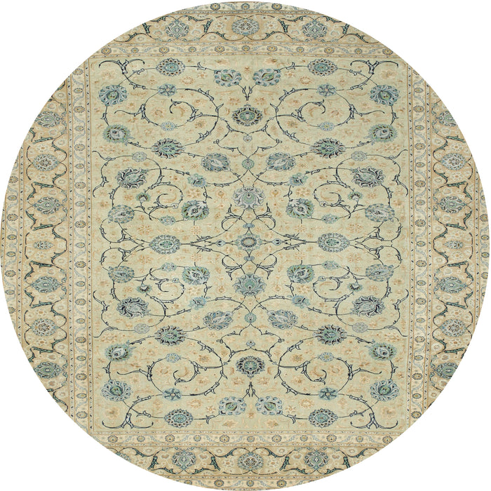 Round Traditional Brown Persian Rug, tr138
