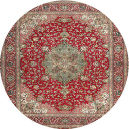 Square Machine Washable Traditional Camel Brown Rug, wshtr13