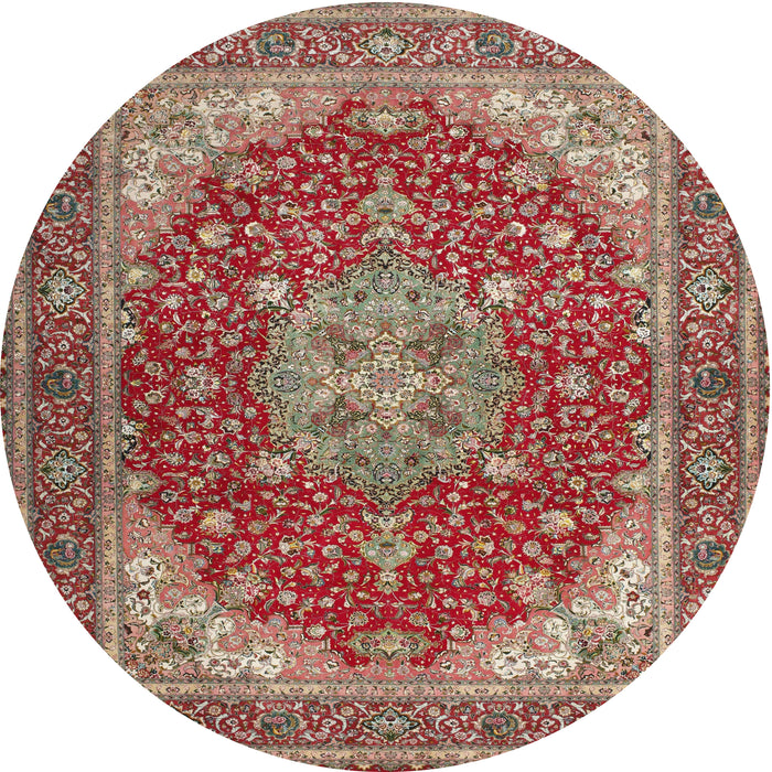 Square Machine Washable Traditional Camel Brown Rug, wshtr13