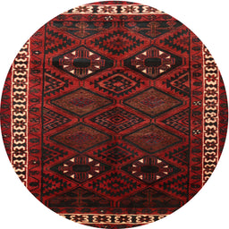 Square Machine Washable Traditional Tomato Red Rug, wshtr1404