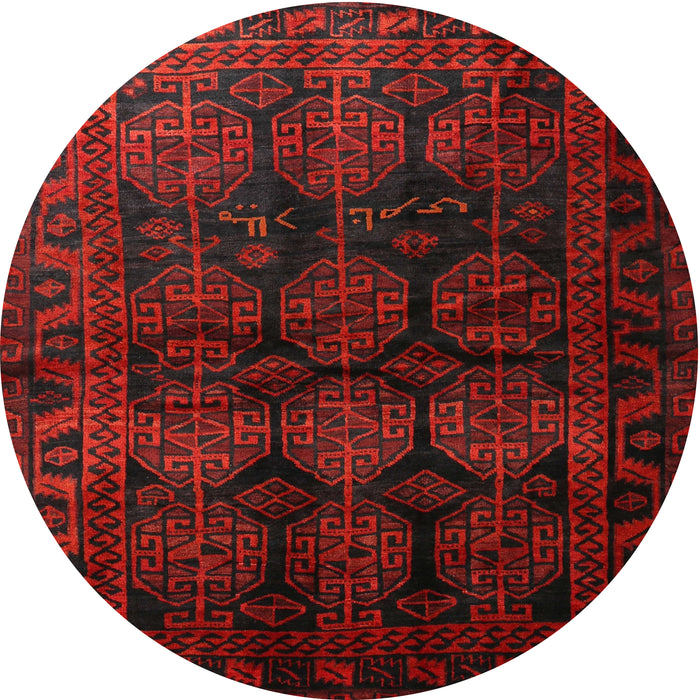 Round Traditional Bakers Brown Persian Rug, tr1414