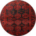 Round Traditional Bakers Brown Persian Rug, tr1414