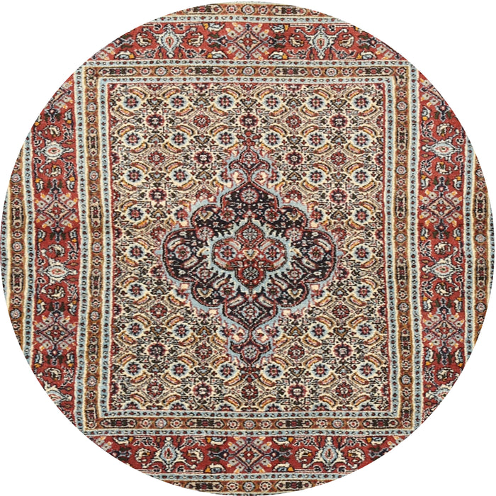 Square Machine Washable Traditional Tan Brown Rug, wshtr1418