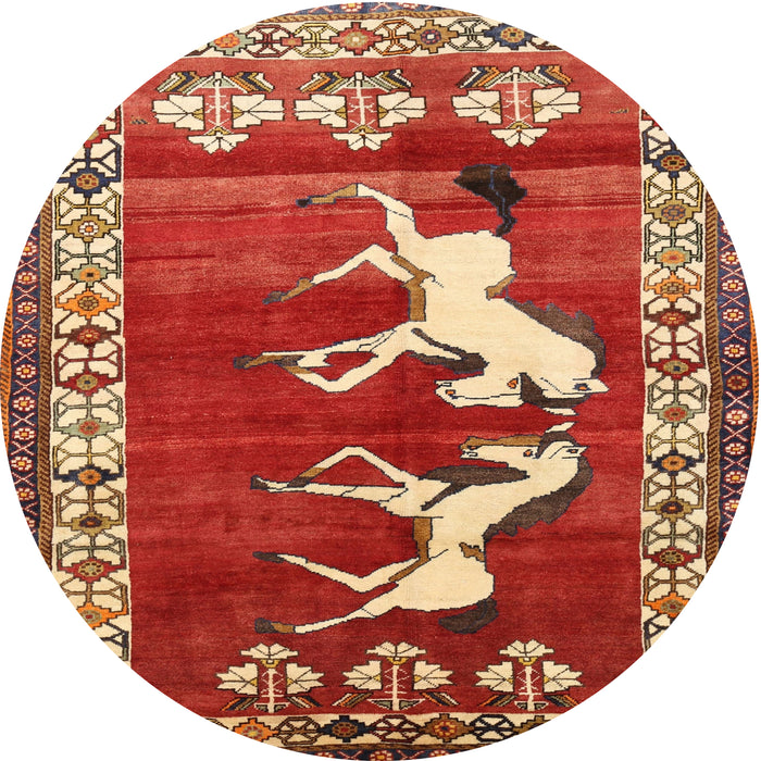 Square Machine Washable Traditional Red Rug, wshtr1420