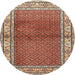 Square Machine Washable Traditional Tomato Red Rug, wshtr1422