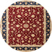 Round Traditional Saffron Red Persian Rug, tr1429