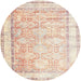 Round Traditional Wheat Beige Oriental Rug, tr1439