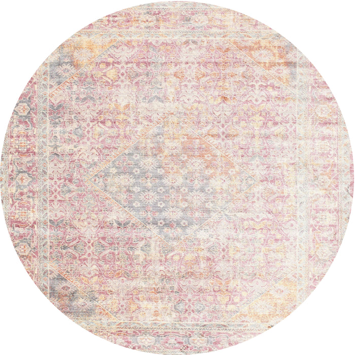 Round Traditional Gold Persian Rug, tr1440