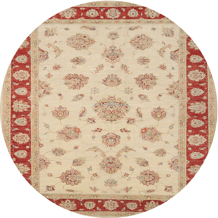 Round Traditional Brown Oriental Rug, tr1442