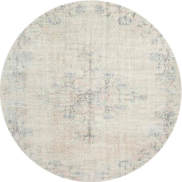 Square Machine Washable Traditional White Gold Rug, wshtr1447