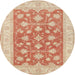 Square Machine Washable Traditional Brown Rug, wshtr1452