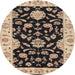 Square Machine Washable Traditional Dark Brown Rug, wshtr1458