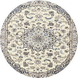 Round Traditional Gold Medallion Rug, tr1466