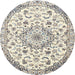 Round Traditional Gold Medallion Rug, tr1466