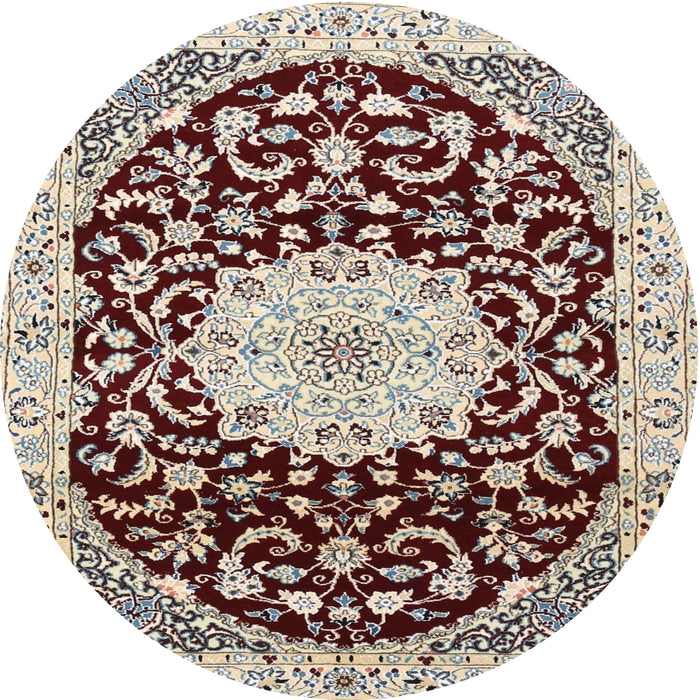 Square Machine Washable Traditional Sepia Brown Rug, wshtr1467