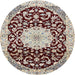 Square Machine Washable Traditional Sepia Brown Rug, wshtr1467