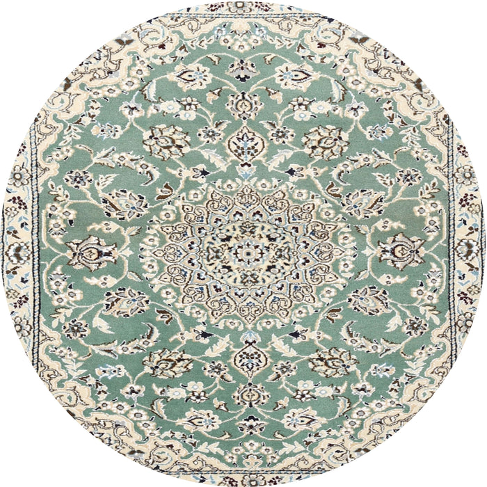 Square Machine Washable Traditional Camouflage Green Rug, wshtr1471