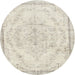 Round Traditional Gold Persian Rug, tr1477