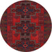 Round Traditional Bakers Brown Persian Rug, tr1478