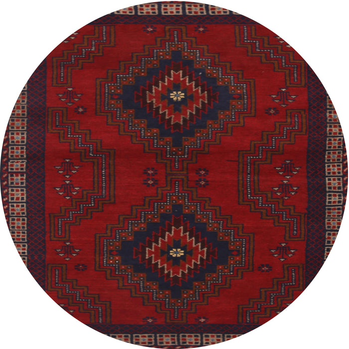 Round Traditional Bakers Brown Persian Rug, tr1485