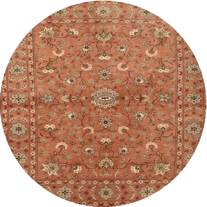 Square Machine Washable Traditional Red Rug, wshtr1496