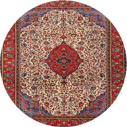 Square Machine Washable Traditional Tomato Red Rug, wshtr1499