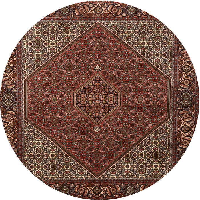 Square Machine Washable Traditional Gold Brown Rug, wshtr1503