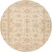 Square Machine Washable Traditional Khaki Gold Rug, wshtr1506