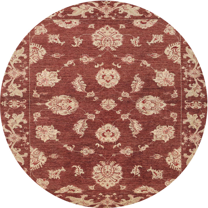Square Machine Washable Traditional Orange Rug, wshtr1507