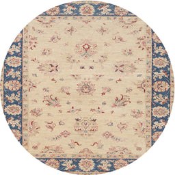 Round Traditional Pink Oriental Rug, tr1508