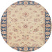 Round Traditional Pink Oriental Rug, tr1508