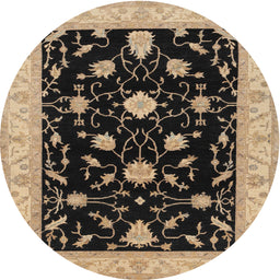 Square Machine Washable Traditional Burgundy Brown Rug, wshtr1509