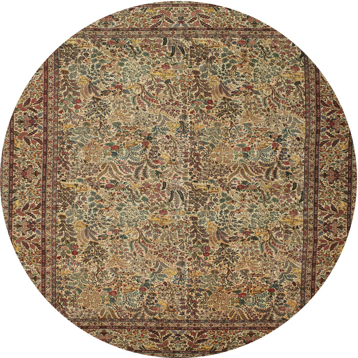Round Traditional Brown Persian Rug, tr150