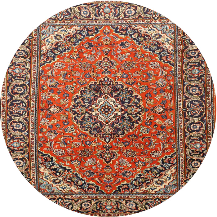 Square Machine Washable Traditional Tomato Red Rug, wshtr1511