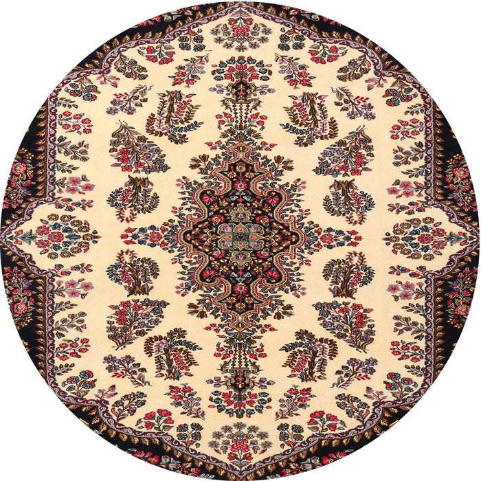 Square Machine Washable Traditional Brown Rug, wshtr1515