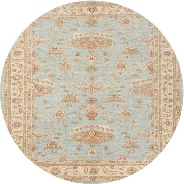 Round Traditional Desert Sand Beige Persian Rug, tr1526