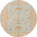 Round Traditional Desert Sand Beige Persian Rug, tr1526