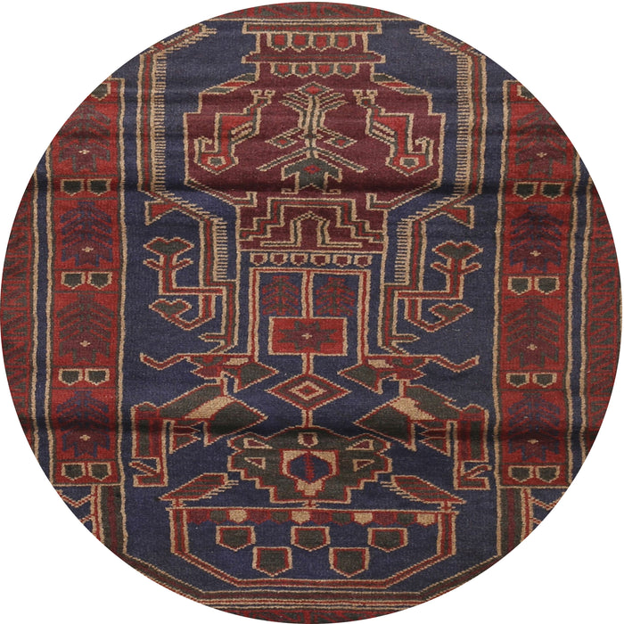 Round Traditional Brown Persian Rug, tr1527