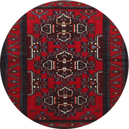 Square Machine Washable Traditional Tomato Red Rug, wshtr1529