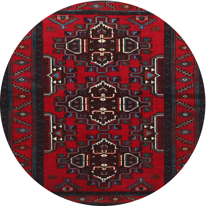 Round Traditional Red Persian Rug, tr1529