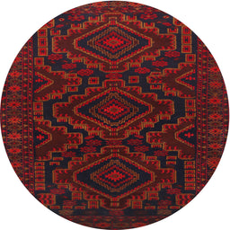 Square Machine Washable Traditional Tomato Red Rug, wshtr1530