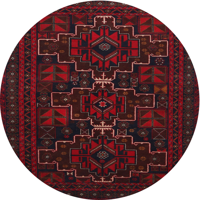 Round Traditional Bakers Brown Persian Rug, tr1533