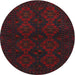 Round Traditional Burgundy Brown Persian Rug, tr1536