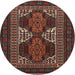 Square Machine Washable Traditional Brown Rug, wshtr1540